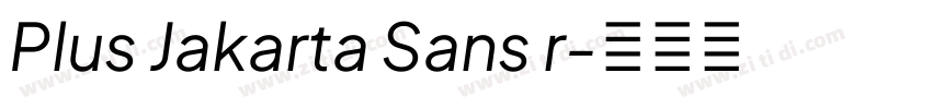 Plus Jakarta Sans r字体转换